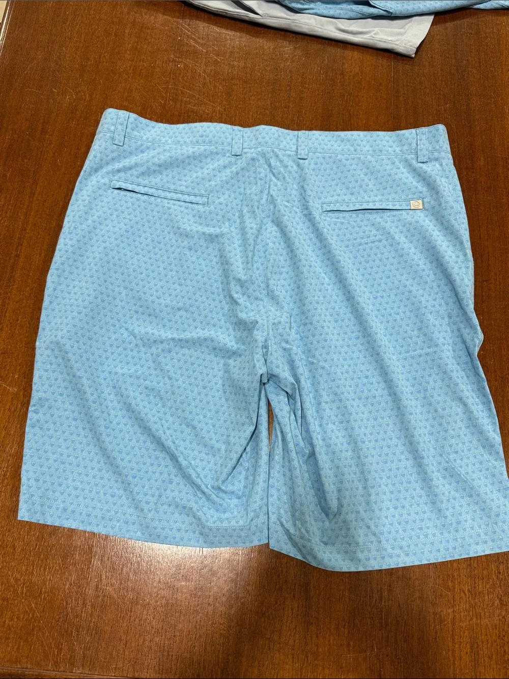 Peter Millar Light Blue Micro-Pattern Flat-Front Shorts